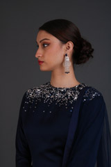 Navy Blue Scintillating Sharara Setuntitled (7 of 10)